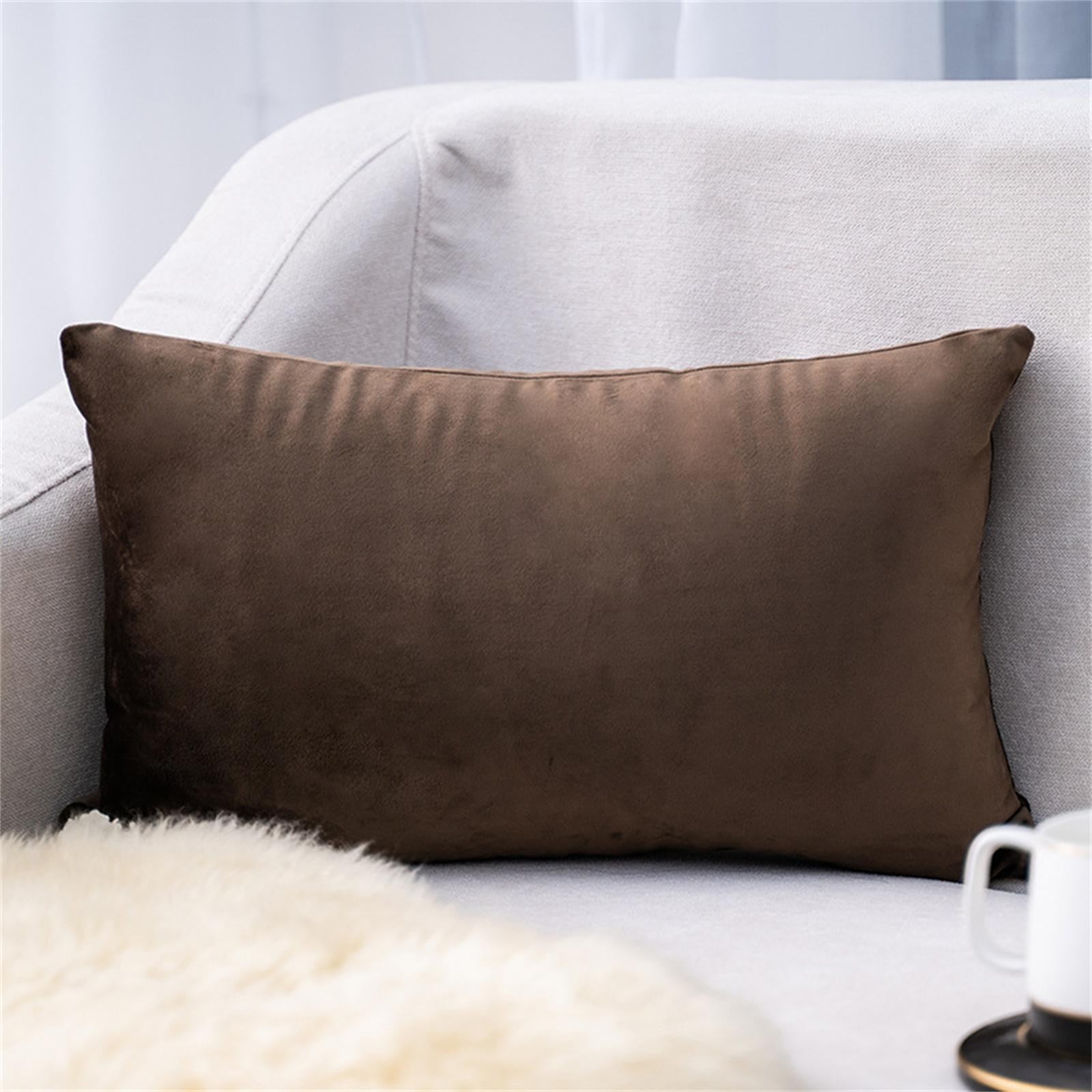 Throw Pillows Super Soft Rectangular Velvet Pillowcase Solid Color
