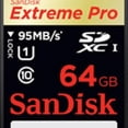 thumbnail image 3 of Tarjeta de memoria SanDisk Extreme PRO 64GB UHS-I/U3 SDXC 95MB/s, 3 of 5