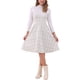 thumbnail image 1 of Vestido Tweed INSPIRE CHIC sin mangas con escote cuadrado, vestido de corte A con estampado de cuadros, color blanco, 1 of 5