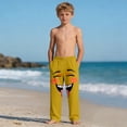 thumbnail image 2 of rd Yellow Beach Casual Pants for Children Boy Girl Summer Fall Spandex Print Hawaiian Tropical Straight Leg Long Leg Pants Kid 2026 Clothes Regular Fit Country Concert 8 Years, 2 of 9