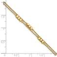 thumbnail image 2 of 14k Gold Polished Sparkle-Cut Beaded Double Strand Bracelet 7.5 Inch 3.2mm Wide Strand Bracelet for Women, 2 of 2