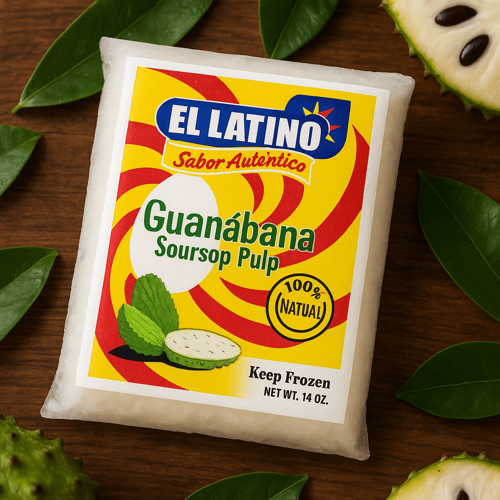 El Latino Guanabana (SourSop) Pulp (No Sugar Added) 32oz. Jugs