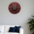 thumbnail image 4 of Hoease 10 Inch Silent Wall Clock, Industrial Wrench Red Rust Decorative Wall Clock, Battery Operated Non-Ticking Round Clock for Garage Workshop Home Decor, 4 of 10
