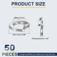 thumbnail image 2 of Uxcell Rondelle à Ressort, Rondelles en Acier Inoxydable pour Diverses Applications 50 0.31 Po, 2 of 7