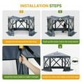 thumbnail image 6 of Huloretions Pop Up Gazebo,10x10 FT Camping Gazebo,6 Sided Pop-up Camping Canopy Shelter Tent Portable Pop Up Canopy Screen Tent with Mesh Windows and Carry Bag for Camping Outdoor Backyard, 6 of 8
