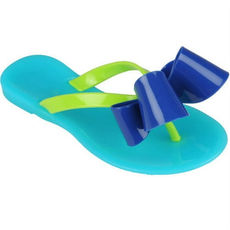 Brinley Co. Girls Bow Accent Flip Flop Sandals