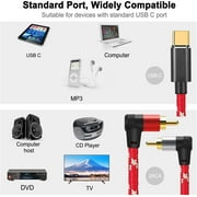 Sikaite's Type-C to 2rca Audio Auxiliary Adapter Stereo Divider Cable Type-C to RCA y Cable for Smartphone Speaker