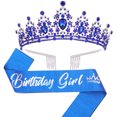thumbnail image 1 of Laklulu Un conjunto para celebraciones de CUMPLEAÑOS REINA DE CUMPLEAÑOS Decoración de fiesta de cumpleaños banda de decoración de correa de hombro, 1 of 5