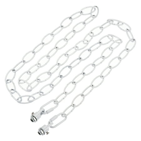 

Uxcell 3mm Thick 1.83m Long Hook Loops Connectors Pendant Light Fixture Chain White 1 Set