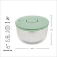 thumbnail image 3 of KitchenAid 7.38 qt Pump Salad Spinner and Fruit Washer with Serving Bowl, Pistachio, 3 of 12