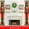 thumbnail image 5 of 2pcs, 2D Flat/ Flat art decorative banner decoration, winter design patterns, universal daily wall decoration, elegant daily front door decoration, party banner, decorative flag, home kitchen window,, 5 of 5