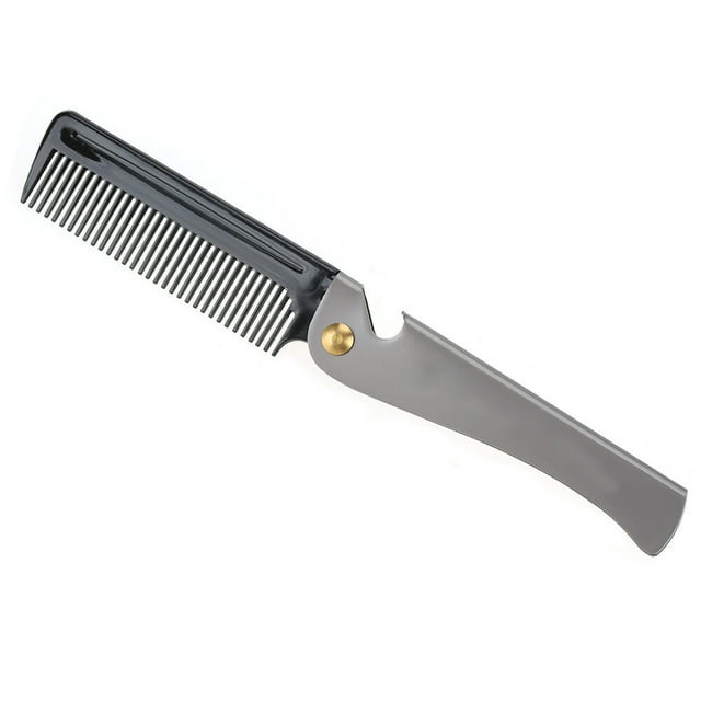 Peine para barba Bolsillo Plegable para Dar Forma al Bigote NikouMX acero inoxidable