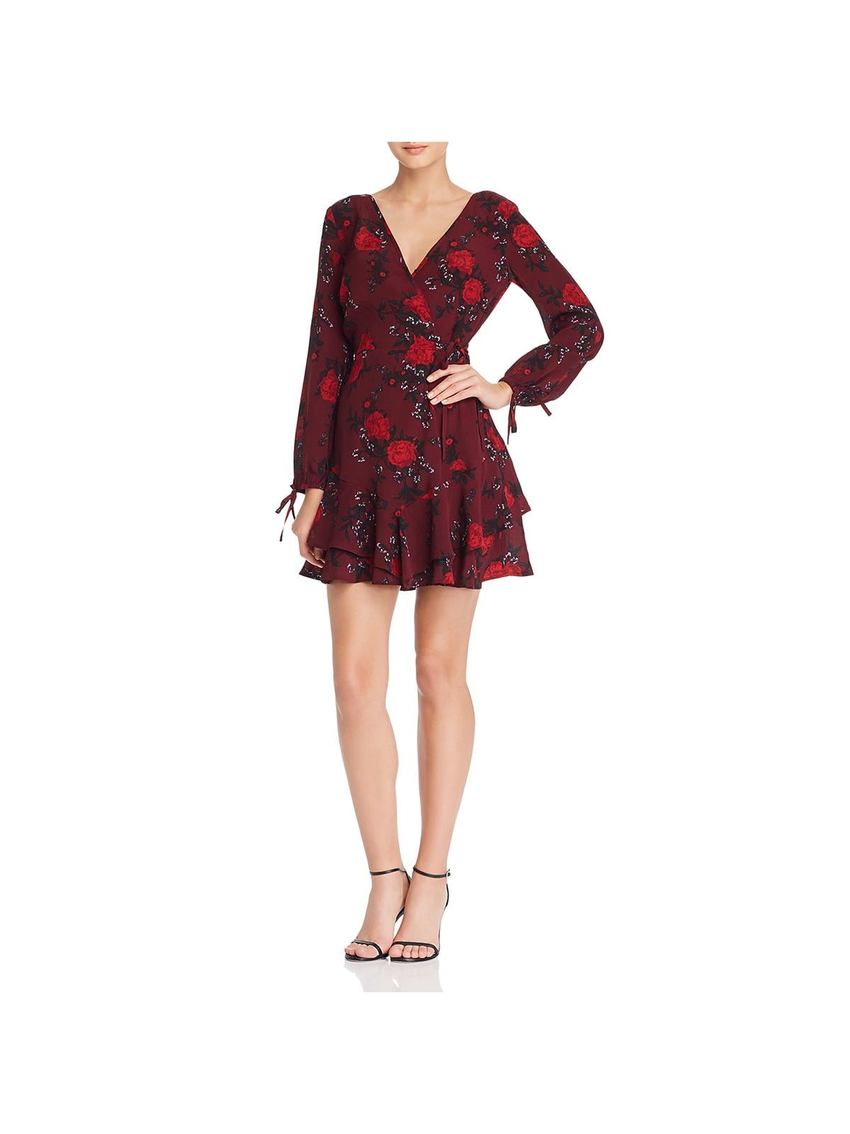 Ruffle Hem Wrap Dress Flash Sales, 53% OFF | espirituviajero.com