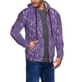 thumbnail image 2 of Kdxio Lavender Flowers Print Men Hoodies Casual Hoodies for Men with Zip Pockets Full Zip Long Sleeve Sweatshirt Sports Hooded Jacket-3X-Large, 2 of 5