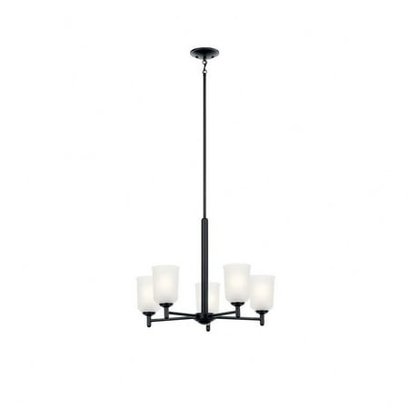 

5 Light Medium Chandelier 23.5 inches Wide-Black Finish Bailey Street Home 147-Bel-4768610