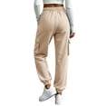 thumbnail image 6 of Lnmiateer Womens Soft Lounge Jogger Pants Solid Color Drawstring Elastic Waist Tapered Pockets Home Relaxation Friend Gathering, 6 of 6