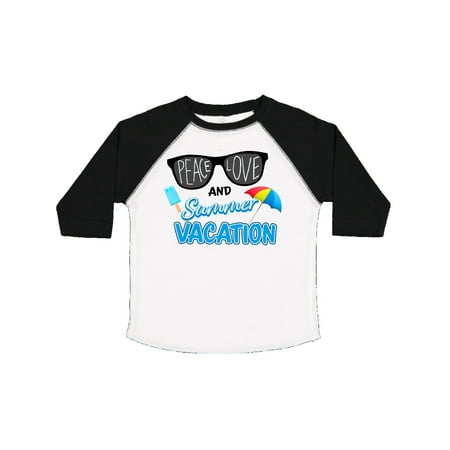 

Inktastic Sunglasses Peace Love And Summer Vacation Gift Toddler Boy or Toddler Girl T-Shirt