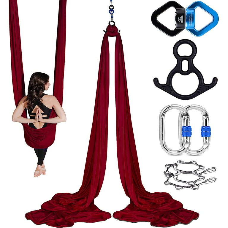 Aerial Yoga Hammock Kit -5.5 Yards Premium Aerial Silks Fabric