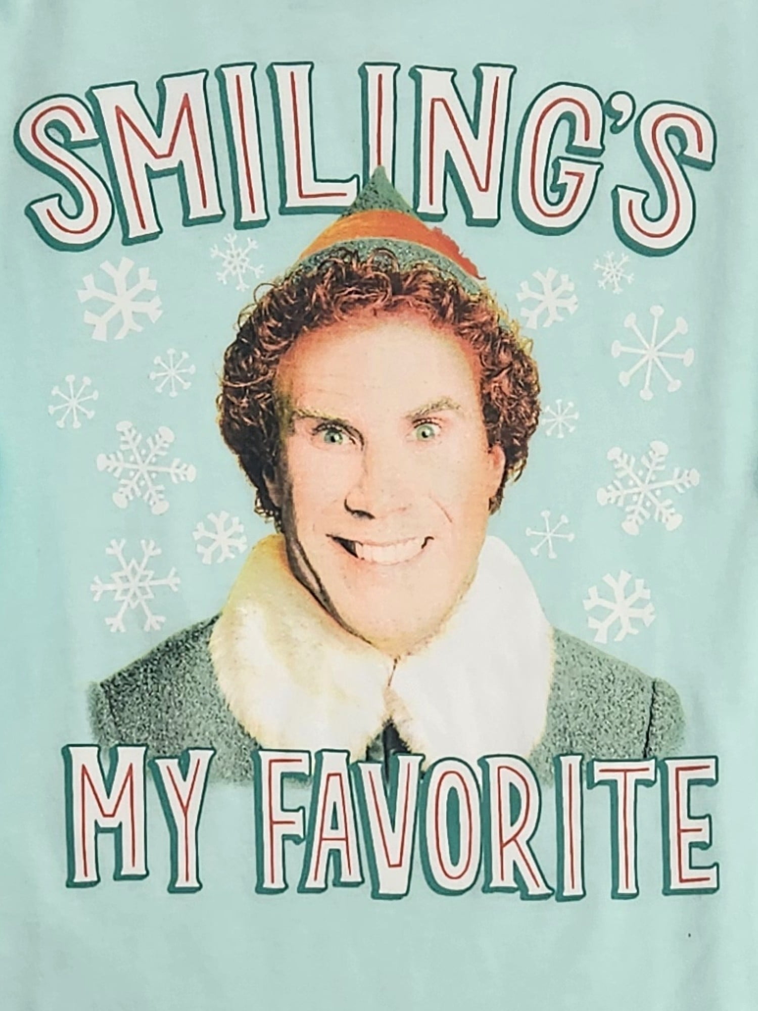Girls Buddy The Elf Smiling Is My Favorite Christmas Long Sleeve T-Shirt L 10-12