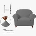 thumbnail image 3 of Enova Home Ultra Soft Stretch Fabric One Seater Chair Armchair Slipcovers Removable Anti-Dirty Fitted Furniture Protector (Gray), 3 of 6