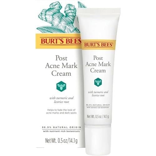 BurtS Bees Post Acne Mark Cream For All Skin Types, Gentle Dark Spot Correcting Cream For Face, College Back To School Dorm Essentials, Formulated With Turmeric, 0.5 Oz. Packaging May Vary