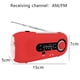 thumbnail image 2 of Radiot de manivela de emergencia, AM/FM/radio meteorológica portátil, cargador de teléfono con banco de energía, radio para acampar en interiores y exteriores, rojo, 2 of 5