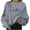 Grey, variant on crewneck sweatshirts Weikingp Womens Casual Long Sleeve Round Neck Sweatshirts Heartbeat Prints Loose Top graphic sweatshirts comfortable sweatshirts casual wear