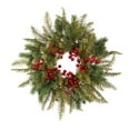 thumbnail image 4 of KAKOWELY Simulated Red Berry Flower Wreath 40x40in For Christmas Decorations Green And Red Colors, 4 of 8