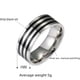 thumbnail image 4 of Anillo de gota de aceite de acero inoxidable de 8 mm de ancho para hombre, joyería de moda sencilla, 4 of 6