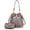 SLD Pewter, variant on MKF Collection Larissa Vegan Leather Women's Bucket Bag & Wristlet Wallet, Drawstring Hobo Purse Handbag 2 Pcs by Mia K - Navy