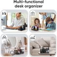 thumbnail image 5 of SHBOTO Mesh Desk Organizer Office Supplies Caddy with Pencil Holder and Storage Baskets for Desktop Accessories, 3 Compartments, Black, 5 of 14