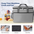 thumbnail image 3 of Jiarui Soft Cooler Bag Insulated 30 Cans Upgraded Leak-Proof Camping Black Travel Lunch Bag, 3 of 5