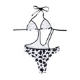 thumbnail image 5 of Gibobby Bañador de una pieza Traje de baño de una pieza de vendaje Halter de un solo Color sólido ajustado con correa para mujer traje de baño traje de h(Negro,G), 5 of 5