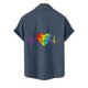 thumbnail image 4 of Mens Manga Corta Botón Abajo Camisas, Cuello de Vuelta Impresa Blusa, Top de Verano de la Moda Casual, 4 of 9