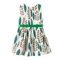 thumbnail image 1 of Vestido Para Niñas, Ropa Para Niñas Pequeñas, Vestido De Vacaciones Con Estampado De Flores De Verano Para Niños Pequeños, Falda Con Tirantes, Vestido Floral Verde Odeerbi  LM103-8460, 1 of 8