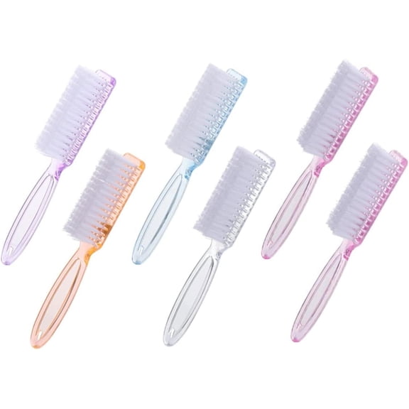 Toe Nail Cleaning Brush Nail Cleaner Brush 6Pcs Nail Cleansing Brushes Nail Art Supplies Nail Art Brush Nail Art Tool Home Fingernail Brush (Assorted Color) Brush Cleaner