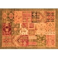 thumbnail image 1 of Ahgly Company Indoor Rectangle Abstract Orange Modern Area Rugs, 4' x 6', 1 of 4