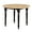 Black, variant on TMS Round Drop-Leaf Dining Table, White/Natural