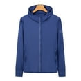 thumbnail image 2 of Manxivoo Oversized Hoodie Women's Upf 50+ Sunscreen Clothing Zip Up Lightweight Hoodie Sun Shirt Hiking Outdoor Performance Winter Coat Navy, 2 of 4