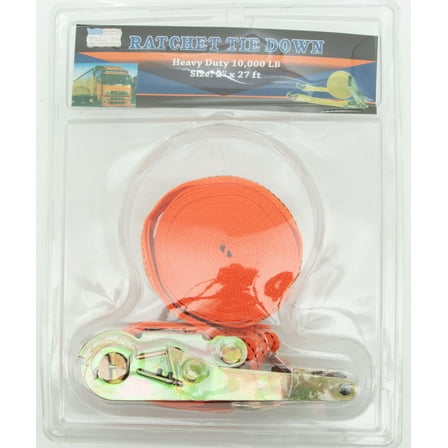 Ratchet Strap Tie Down 2" x 27' J Hook