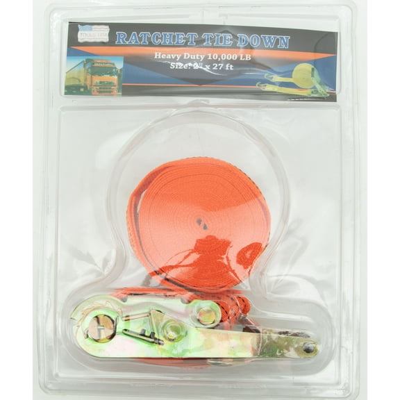 Ratchet Strap Tie Down 2" x 27' J Hook