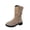 Khaki Boots, variant on Women Mid Calf Boots Round Toe Low Block Heel Pull‑on Suede‑like Upper Tassel Charm Footwear For Boho Style And Outdoor Leisure Time Brown 42