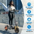 thumbnail image 3 of RubiQ Sports 34 MPH Electric Scooter for Adults, 1600W Dual Drive 48V 18.2Ah 45 Miles Foldable Sport Scooter w/ Seat & Box Max Load 264Lbs, 3 of 6