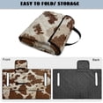 thumbnail image 5 of COEQINE Universal Golf Cart Seat Cover for 2-Seaters, Folds Like a Bag with Handle, 51.2x30.3 Inch Fit for EZGO/Yamaha/Club Car, 4-Pocket, Machine Washable, Retro Cowhide Cow Print, 5 of 8