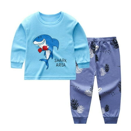 

Little Boys Pajamas Set Spring Toddler Cartoon Printed Sleepwear Long Sleeve 100% Cotton 2 Piece Kids Pjs Suit 0-5 Years
