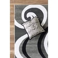thumbnail image 3 of GLORY RUGS Modern Area Rug Swirls Carpet Bedroom Living Room Contemporary Dining Accent Sevilla Collection 4817 (4x6, Grey Black), 3 of 5