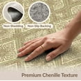thumbnail image 6 of ODIKA 3'x5' Washable Area Rug Under Vintage Boho Faded Diamonds Border Large Distressed Dining Flowing Dynamic for Hallway, Laundry Room, Non-Slip, Flatweave, Easy Care, 6 of 7