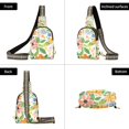 thumbnail image 7 of FORMRS Womens Crossbody Sling Bag Travel Daypack Shoulder Chest Backpack, Retro Pink Floral, 7 of 7