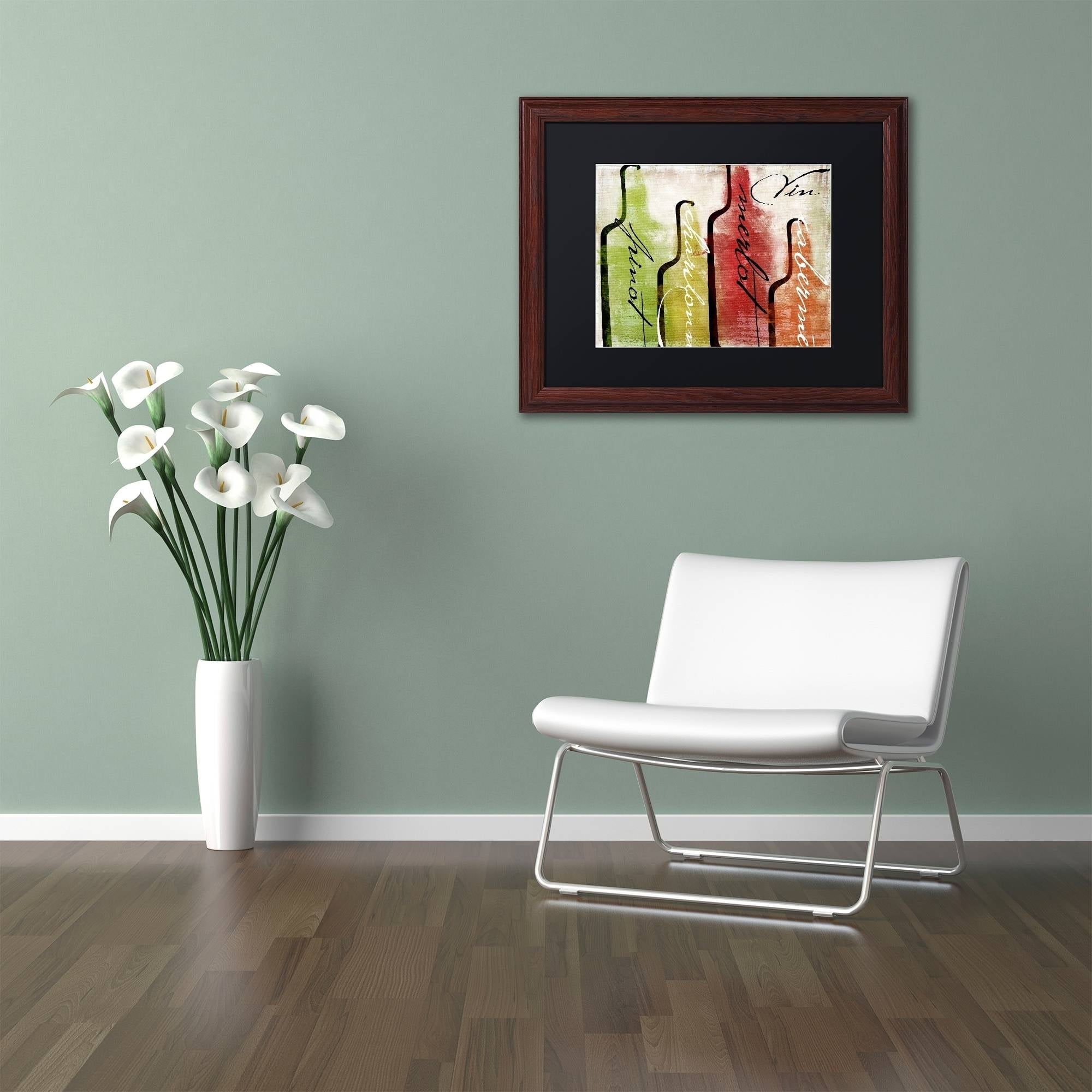 Trademark Fine Art "Wine Tasting I" Canvas Art by Color Bakery Black Matte, Wood Frame