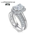 thumbnail image 4 of Wedding Ring Sets His And Hers Couples Women and men S925 Sterling Silve Wedding Bands, 4 of 7